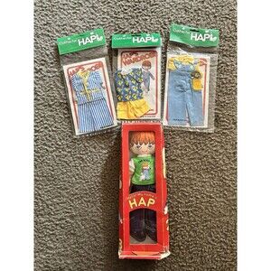 Vintage Hap Rag Doll Susan Perl 1979 Freckled Red Head Boy W OUTFITS NOS Toy